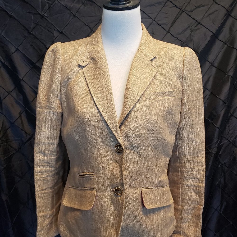 Ivanka Trump Tan Linen Blazer Size 10